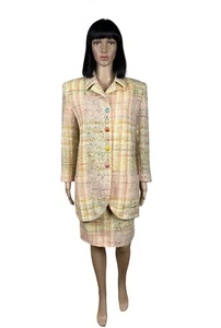 Emanuel Ungaro Parallele Vintage Skirt Suit Tweed size 14 - Picture 1 of 22