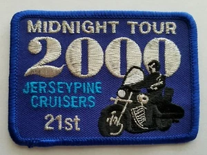 Vintage JERSEYPINE CRUISERS 21ST Midnight Tour 2000 Patch Motorcycle Club NOS - Picture 1 of 4