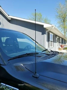21" Black Stainless Antenna Mast Power Radio AM/FM for FORD F-150 2009-2025 New - Picture 1 of 24
