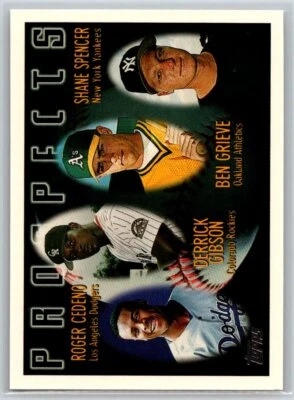 1996 Topps #436 Roger Cedeno / Derrick Gibson / Ben Grieve / Shane Spencer - Image 1 of 2