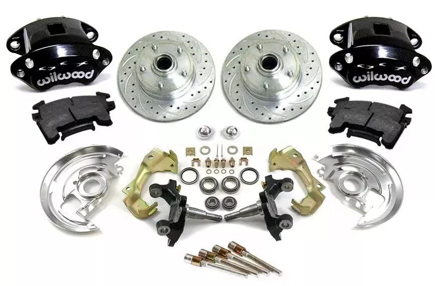 Oldsmobile Cutlass Supreme Front Disc Brake Kit Conversion 2" Drop Black Wilwood - Image 1 of 1