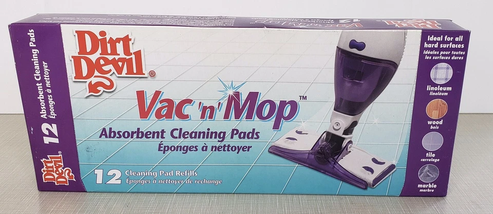 Dirt Devil Vac-n-Mop Cleaning Pads 12 count box - Image 1 of 3