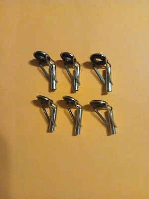 Lot of 12 Fishing Rod Tip Top Guide Stainless Steel Ceramic Ring 10# x 3.2 - Изображение 1 из 4