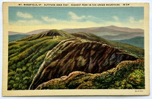 Mt. Mansfield Vermont VT Highest Peak In Green Mountains Landscape View Postcard - Picture 1 of 2