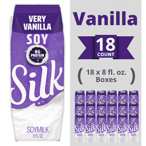 Silk Very Vanilla Soymilk, 8 Ounces, 18 Per Case