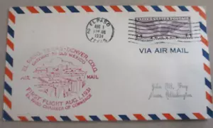 COVER 1931 POSTED CACHET FIRST FLIGHT ELPASO, TX to DENVER, CO. AUG. 1, 1931 " - Picture 1 of 4