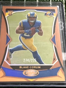 2024 LEAF CERTIFIED BLAKE CORUM RC GOLD 274/275 #160 RAMS - Picture 1 of 2