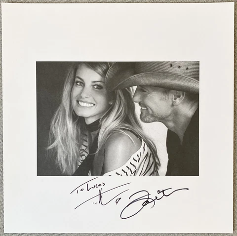 Tim McGraw & Faith Hill Signed In Person B&W RARE SOUL2SOUL Lithograph Authentic Cover