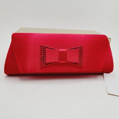 Princess Cruises RL98006 Elegante Monedero Clutch Rojo con Lazo Foto 1 de 4