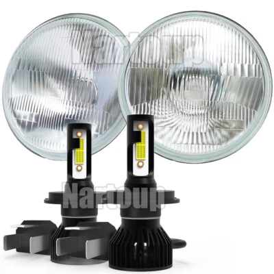 For Mercedes Benz 240D 300D 220D 300TD 280 7Inch Round LED Headlights Hi/Lo Foto 1 de 4