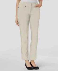 Jm Collection Womens Petite Tummy Control Curvy Fit Pants Sz 14P Stone Wall - Picture 1 of 3