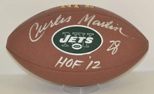 CURTIS MARTIN signed NFL  FOOTBALL auto Patriots HOF Pitt JETS logo Football JSA - Picture 1 of 2