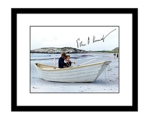 John F Kennedy 8x10 signed photo on canoe with his son autographed JFK president - Picture 1 of 2