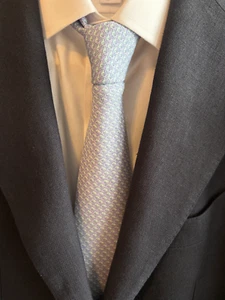 VINEYARD VINES Whale Logo Light Purple/Light Blue Men's Silk Neck Tie - Picture 1 of 5