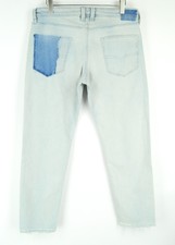 DIESEL Larkee-Beex-R 084TK W36/L32 Men Jeans Tapered Fit Washed Blue Stretch