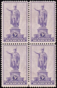 US Stamp #799 - 1937 3¢ Hawaii Territorial Series EzGrade™ G/VG, MLH Block of 4 - Picture 1 of 3