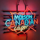Panneau néon Molson Canadian Lager 19x15 bar à bière sport pub magasin décoration murale