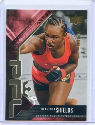 2022 Upper Deck PFL CLARESSA SHIELDS #25 RED PARALLEL /899 - Image 1 of 2