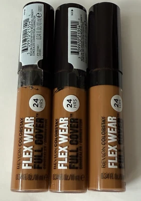 Revlon Colorstay Flex Wear Full Cover Concealer 076 Caramel 0.34 Fl oz Lot of 3 - Image 1 of 4