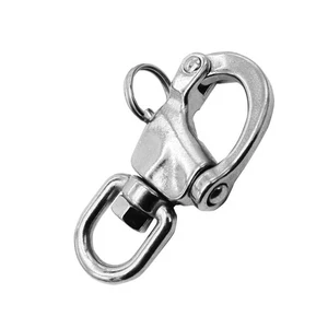 Stainless Steel Swivel Spring D-Shackle Hook for RVs, Yachts, and Boats - Picture 1 of 8