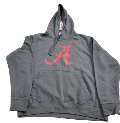 Nike Alabama Crimson Tide Primetime Club Polar Pullover Sudadera con Capucha Antracita Grande Foto 1 de 4