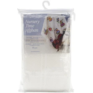 Charles Craft Nursery Time Afghan 14 Count 38"X38"-Antique White AF7300-0322 - Picture 1 of 4