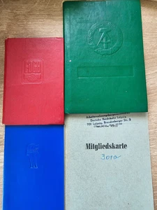 4 East German Genuine Documents DDR GDR Cold War Socialist OSTALGIE Lot - Picture 1 of 11