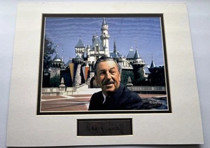 Walt Disney Disneyland Castle Signed Photo Print Picture Autograph Plaque - Picture 1 of 3