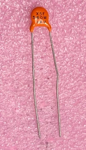 Película Cerámica Disco Condensador 560pf Naranja X5F 560M 1KV - Imagen 1 de 1