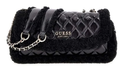 GUESS Cristi Convertible Crossbody Flap Bag Umhängetasche Tasche Black schwarz - Bild 1 von 3