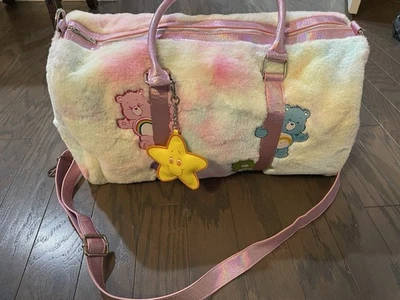 Dolls Kill x Care Bears Faux Fur Duffle Bag / Weekender Retro Style - Image 1 of 4