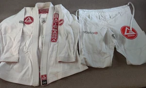 Gracie Barra Jacket Pants GI Adult A2 White MMA Jiu Jitsu Equipe GB Flaws - Picture 1 of 19