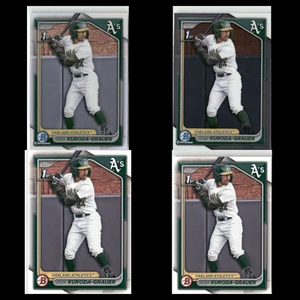 Josh Kuroda-Grauer 1st Lot 4 Cards Refractor 2024 Bowman Draft-Chrome Athletics - Picture 1 of 6