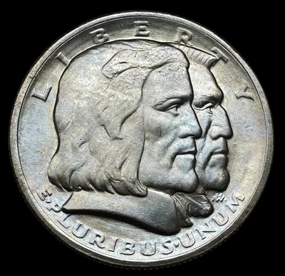 US 1936 Long Island Tercentenary Commemorative Silver Half Dollar BU - Image 1 of 2