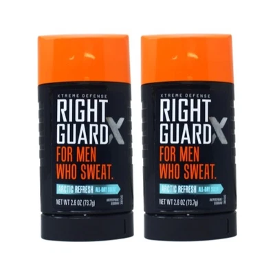 Paquete de 2 Right Guard Xtreme Defense 5 en 1 Protección Arctic Refresh Sólido 2,6 OZ Ea Foto 1 de 3