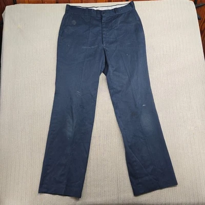 Vintage Big Mac Pants Mens 36X34 Blue Straight Leg Regular Fit Utility Work Wear - Image 1 of 4
