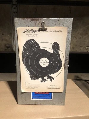 "SHERIDAN  TARGET TRAP":  5MM AIR RIFLE SHOOTING w/ 4 Vintage Targets - Image 1 of 4