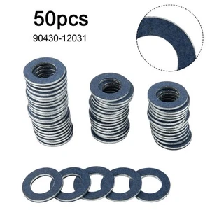 Premium Metal Washers Gasket Hole Set for Toyota OE9043012031 12mm (50 Pack) - Picture 1 of 12