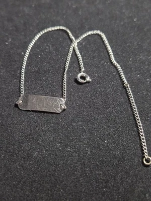 Vintage 8.5" Or 10" Sterling Silver Anklet Signed AJC CO Fair Condition - Image 1 of 4