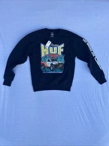 HUF x TOYOTA TRD 4x4 Pullover Grafikdruck Rundhals blau Sweater Gr. S (passt M) - Bild 1 von 9