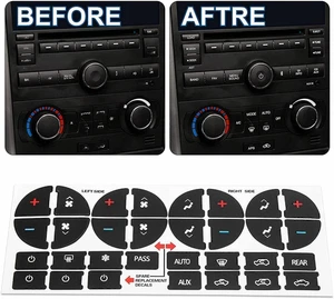 For Chevy GMC Decals 2 Sheets AC Control Radio Dash Button Repair Kit NEW - Picture 1 of 12
