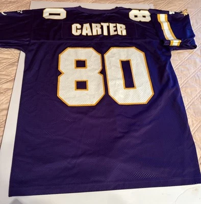 Camiseta deportiva Chris Carter auténtica vintage de los Minnesota Vikings cosida talla 52 XL Foto 1 de 4