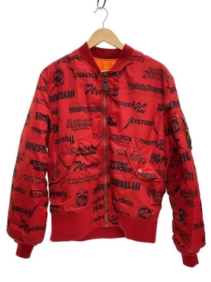 HYSTERIC GLAMOR◆HYSTERIC GLAMOUR/MA-1/PRIMALOFT/M/Nylon/RED/Allover - Image 1 of 4