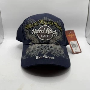 Hard Rock Cafe SAN DIEGO Tattoo Style Logo Embroidered One Size Blue - Picture 1 of 7