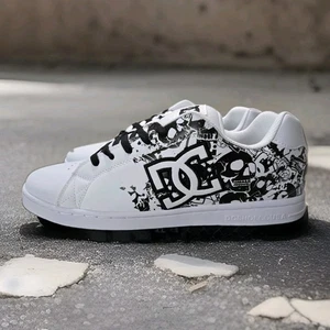 Herrenschuhe DC Gaveler Freizeit Low Top Skateschuhe - Weiß/Schwarz - Bild 1 von 5