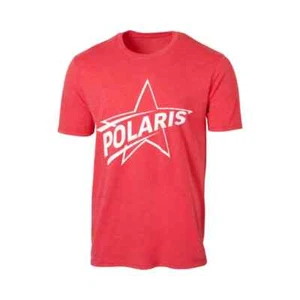 Polaris Snowmobile Men's Retro Star Tee T-Shirt - RED  - MEDIUM or  XL - NEW - Picture 1 of 2