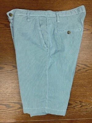 Pantalones Cortos Informales Para Hombre Paper Denim & Cloth Seersucker Rayas Talla 32 Verde Verano Foto 1 de 4