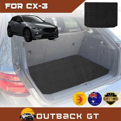 6D Diamond Car Boot Cargo Mat for Mazda CX-3 2015-Current | Heavy Duty Carpet - image 1 of 4