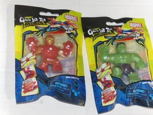 p7 Heroes of Goo Jit Zu Lot 2 Minis Marvel Iron Man & Hulk NEW - Picture 1 of 2
