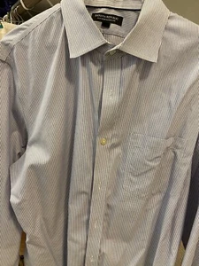 Men's Banana Republic Blue Stripe Shirt size Large Classic Fit - Picture 1 of 5